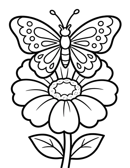 Garden Butterfly coloring page