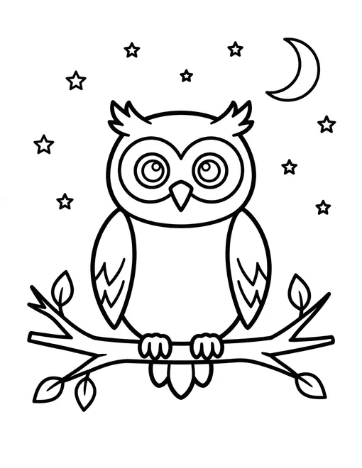 Wise Owl coloring page