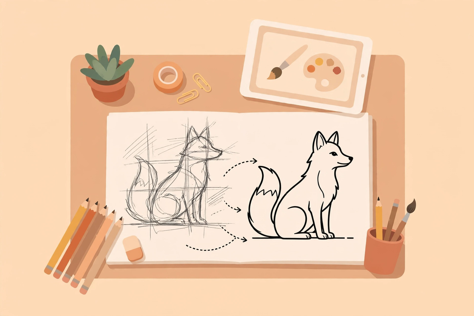 Behind the Page: Sketch to Printable Sheet