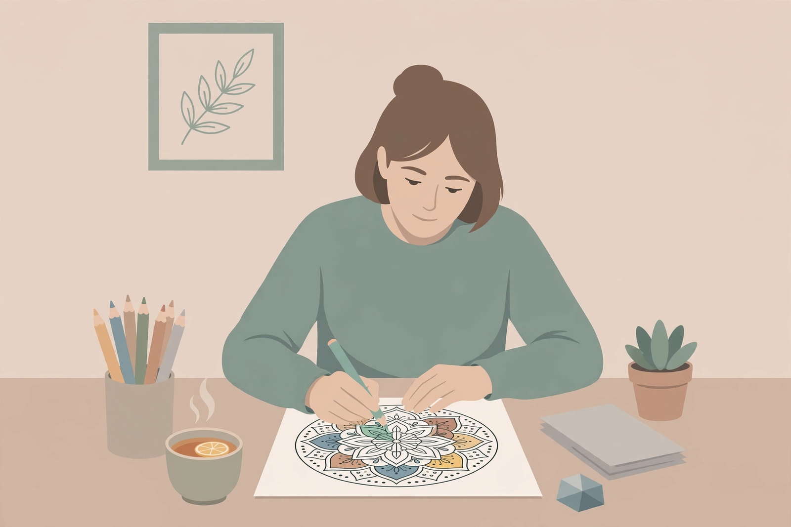 Mandala Coloring and Focus