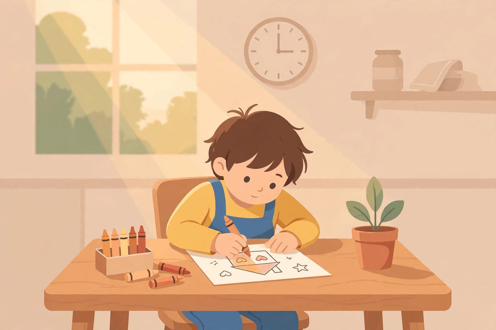 Screen-Free Coloring Routine for Kids