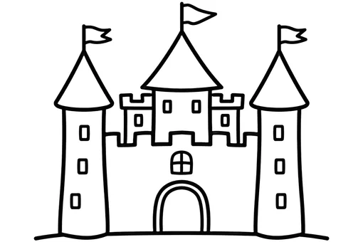 Enchanted Castle coloring page