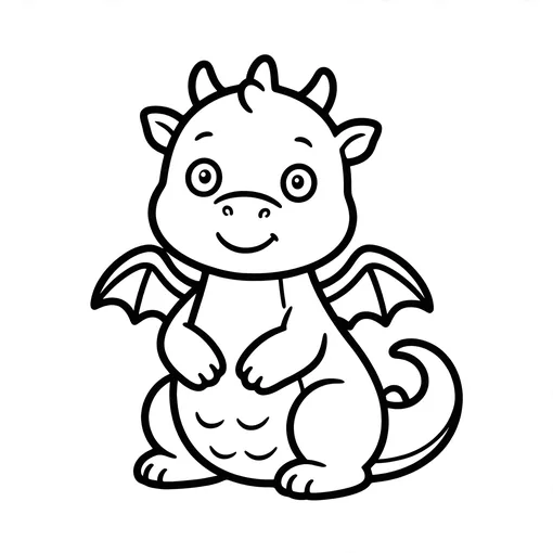 Friendly Dragon coloring page
