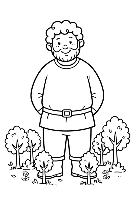 Friendly Giant coloring page
