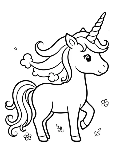 Magical Unicorn coloring page