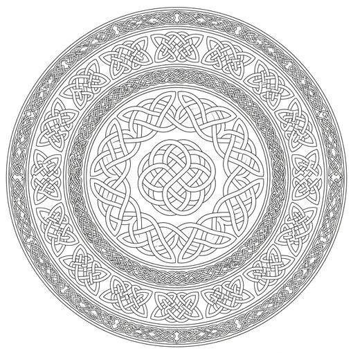 Celtic Knot Pattern coloring page