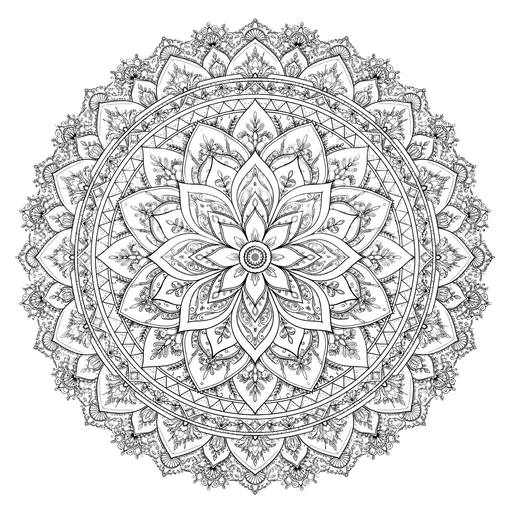 Floral Mandala coloring page