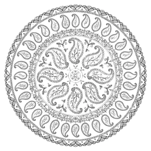 Paisley Design coloring page