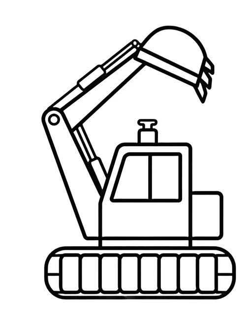 Construction Digger coloring page