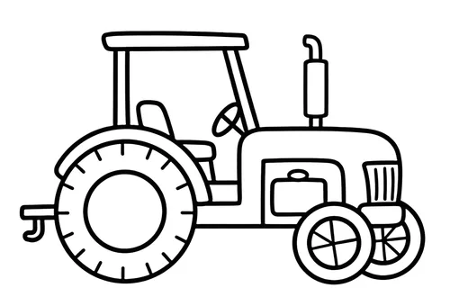 Friendly Tractor coloring page