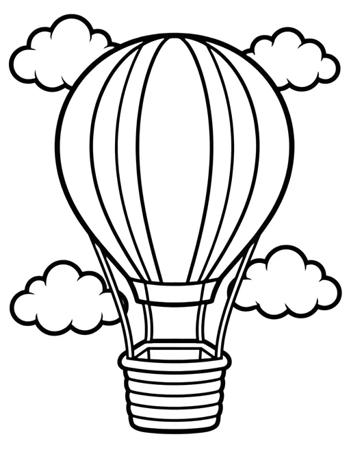 Hot Air Balloon coloring page