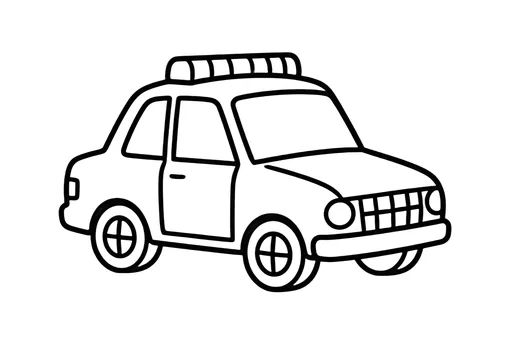 Police Car coloring page