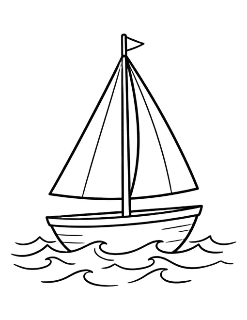 Sailboat coloring page